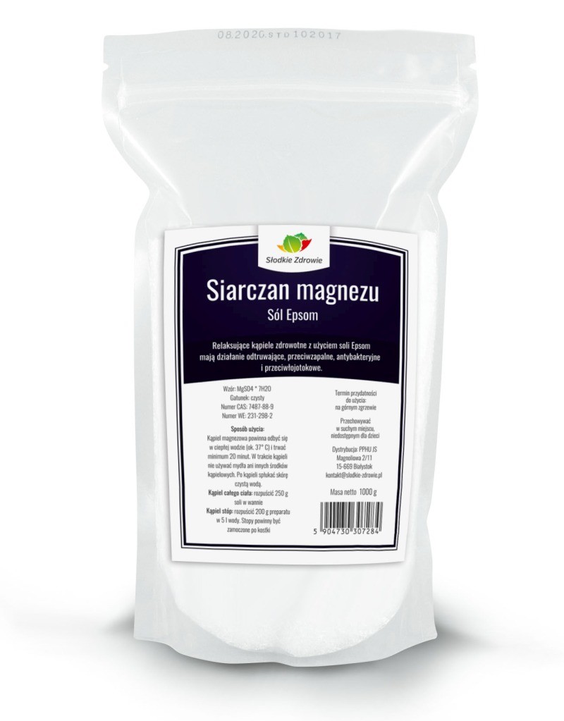 Siarczan magnezu - sól Epsom magnezowa do kąpieli - 5kg